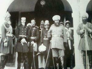 Abdur Rahman Khan with British Officers